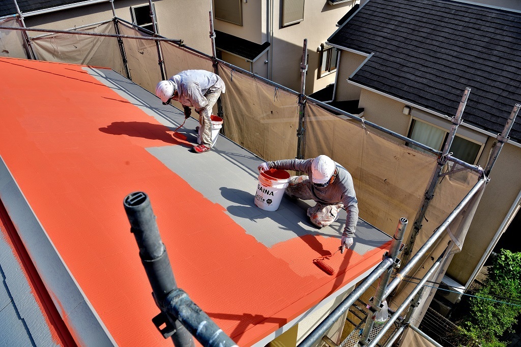 神戸市で屋根ガイナ塗装